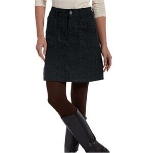 Woolrich Woodlyn Speckled Wool Silk Blend Charcoal Grey Mini Skirt Sz 10